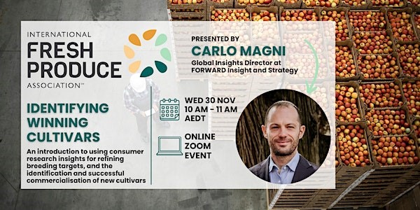 Original ad for Identifying Winning Cultivars featuring Carlo Magni from FORWARD Insight and Strategy