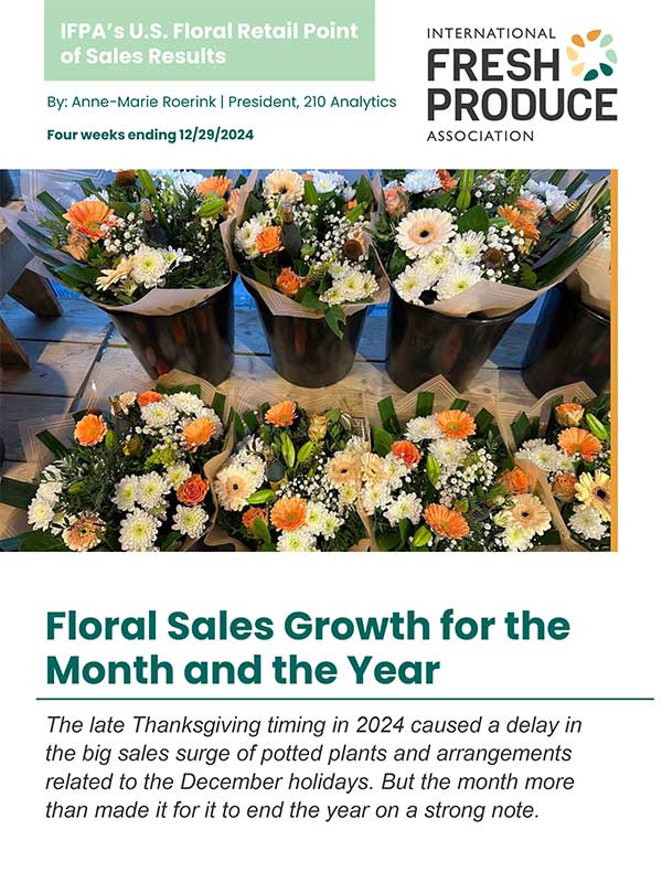 Cover for IFPA Circana floral data report January 2025